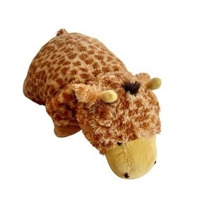 Pillow Pets Giraffe Plush Stuffed Animal Large 18 inch Brown Yellow 2010 Vintage
